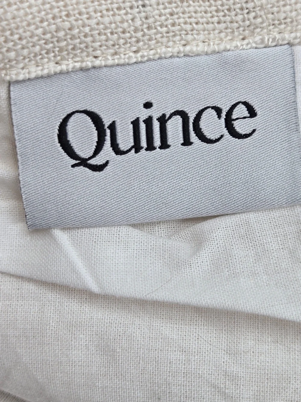 QUINCE Set Of 2 48x84 Heavyweight European Linen Curtains Sand 0098